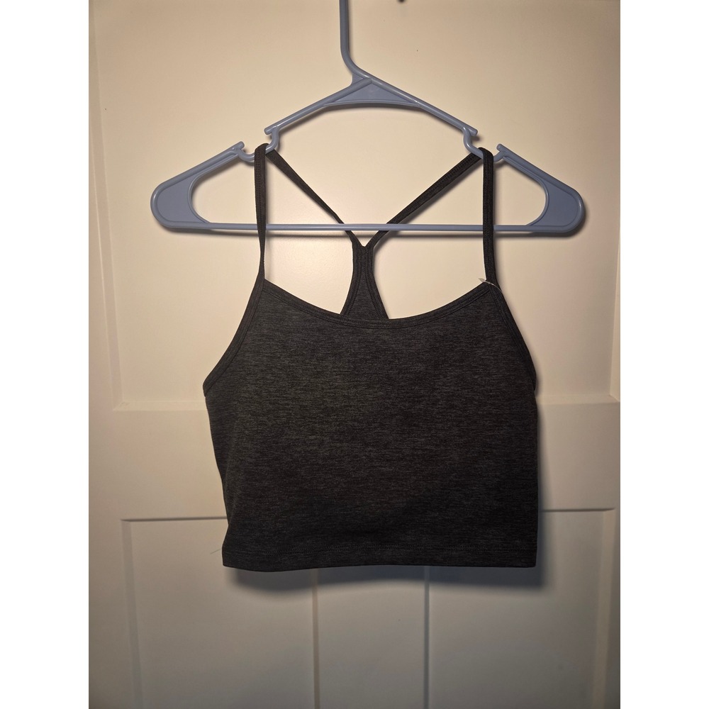 OFFLINE by Aerie The Hugger Recharge Strappy Sports Bra Tank Charcoal Gray M
